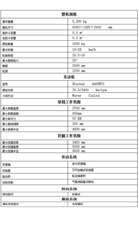 WZ45-16系列挖掘裝載機